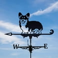 thumbnail image 6 of Black Metal Corgi Weathervane for Outdoor Roof Mount - Vintage Iron Wind Vane, Rust-Resistant Farmhouse Patio Garden Decor, Unique Animal Wind Spinner for House & Yard, 6 of 8