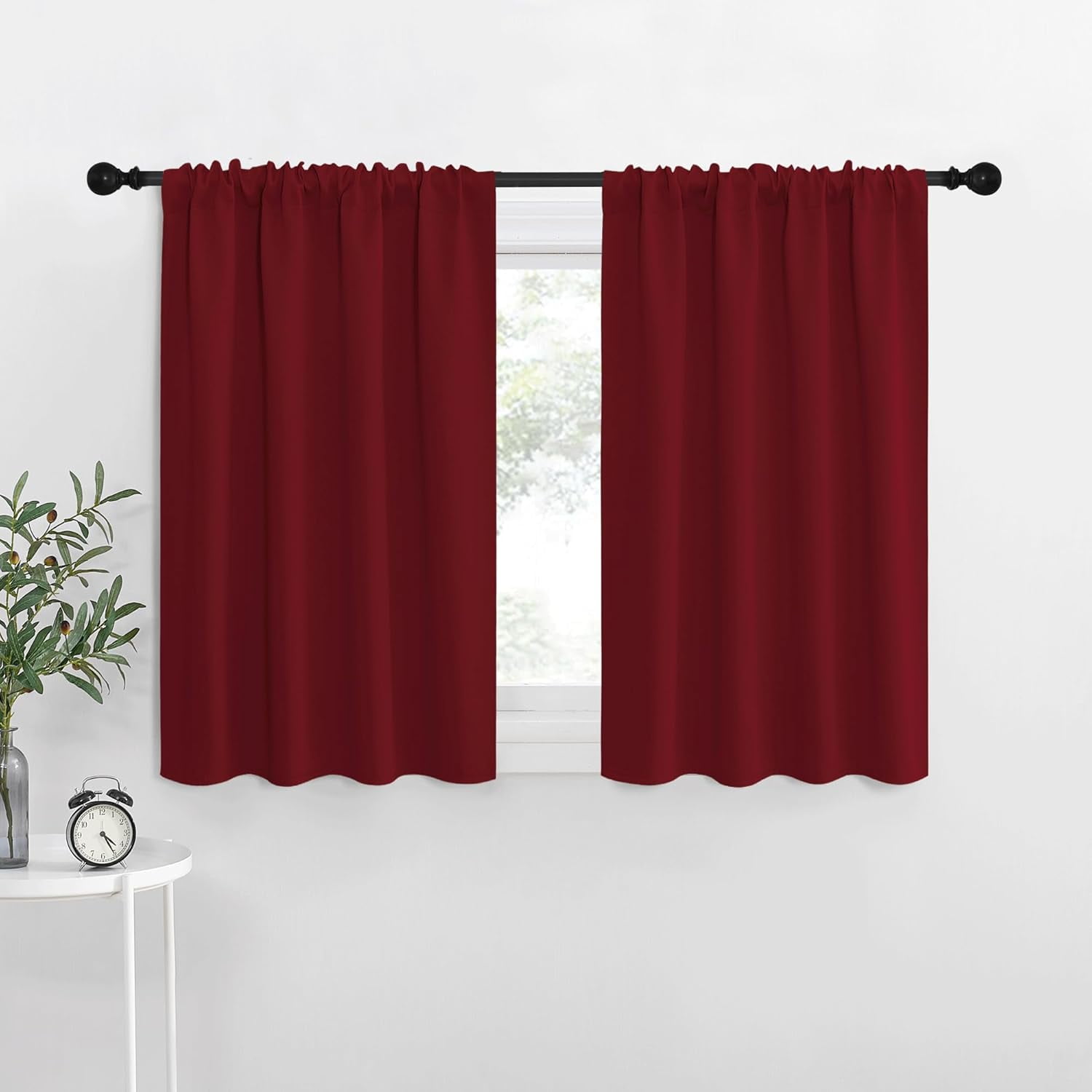 NICETOWN Room Darkening Curtains Rod Pockte Thermal Insulated Blackout Curtain Panels 42x36 inch, Bu(图2) NICETOWN Room Darkening Curtains Rod Pockte Thermal Insulated Blackout Curtain Panels 42x36 inch, Bu(图2)