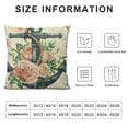thumbnail image 6 of Jiayy Anchor Pillows Decorative Throw Pillow Cover Case Nautical Marine Flower Rope Pillow Case Valentine's Day Square Cushion Cover for Sofa Bed Peach Pink Gray  2pcs, 6 of 6