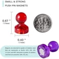 thumbnail image 2 of 96 PCS Colorful Push Pin Magnets, Office Magnets,8Color Strong Magnetic Push Pins, Perfect for Whiteboard, Magnet Board, Heavy Duty, Kitchen, Magnetic Map, 2 of 5