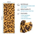 thumbnail image 2 of Yellow and Black Of Leopard Print Hot Yoga Mat Towel Non Slip for Hot Yoga - Quick-Drying Yoga Mat Cover with 4 Corner Pockets with Travel Bag - Hot Yoga Towel Non Slip 70"x26", 2 of 6