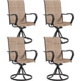 thumbnail image 3 of Aoxun Outdoor Swivel Bar Stools Set of 4, Patio Swivel Chairs with Metal Rocking Frame, All-Weather Patio Furniture Set, 3 of 8