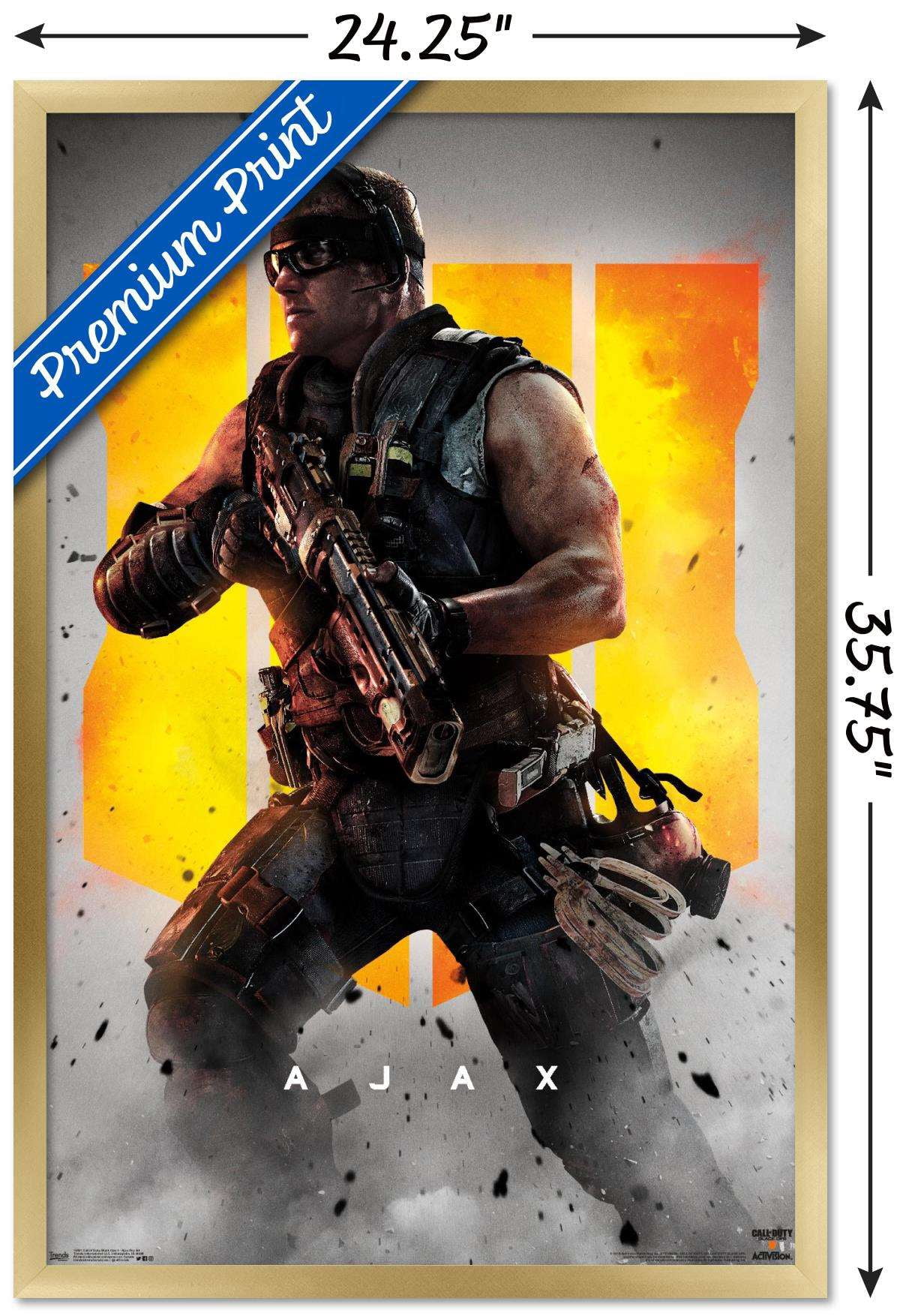 Call of Duty: Black Ops 4 - Ajax Key Art Wall Poster, 22.375" x 34", Framed