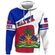 thumbnail image 4 of Nueva moda deportiva con estampado de bandera haitiana, sudaderas con capucha con cremallera, emblema nacional de la isla de Haití del mar Caribe, impresión 3D, jerseys de manga larga, 4 of 5