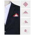 thumbnail image 3 of INSPIRE CHIC Father's Day Men's Pocket Squares Flower Patterned Handkerchiefs with Solid Trim for Wedding Party Beige Red One Size, 3 of 4