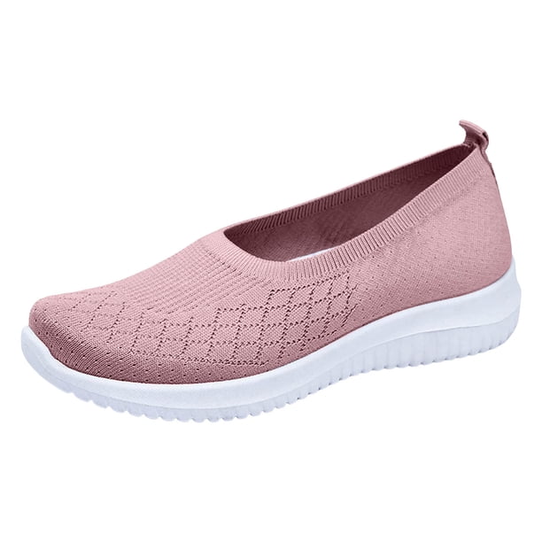 Chaussures Orthopédiques Tissées Respirantes Pour Femmes - Baskets à Enfiler Confortables Avec Support Voûte Plantaire
