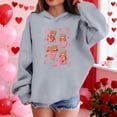 thumbnail image 5 of Xdegoge Girls Love Bears Printed Hoodie Cute Valentine’S Sweatshirt for Kids, Funny & Festive Pullover Long Sleeve Sweatshirts with Hood, 5 of 8