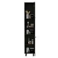 thumbnail image 5 of DUOSONG Sheffield 2-Door Pantry Cabinet, With Two 2-Cabinet Spaces And Two Open Shelves Black Engineered Wood Furniture Dining Furniture Servers, Sideboards & Buffets, 5 of 11