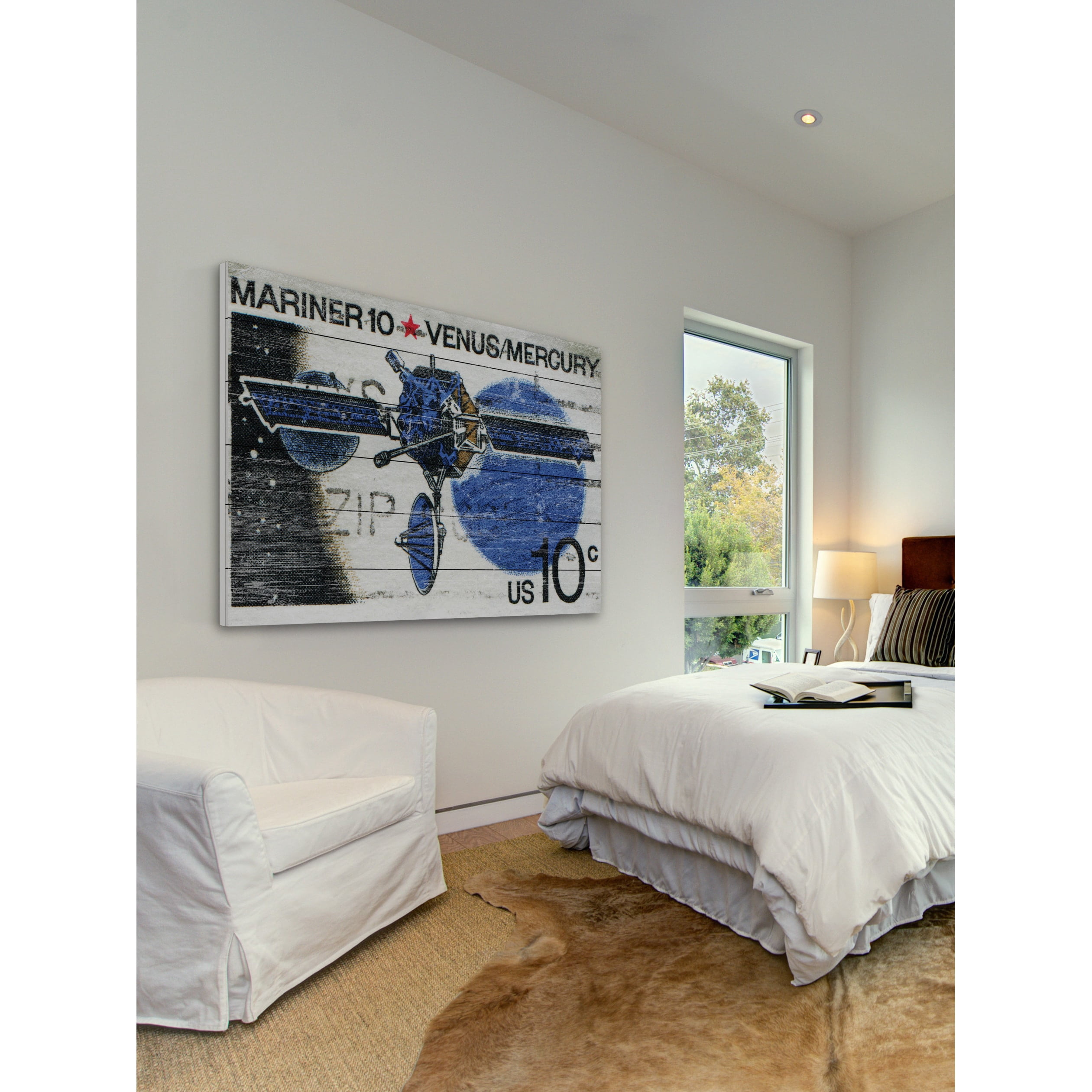 Marmont Hill - "Mariner 10" Painting Print on White Wood