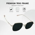 thumbnail image 2 of LifeArt 2 Pack Vintage Round Sunglasses for Men and Women UV400 Protection Outdoor Shades with Black Gold+Rose Gold +1.75 Magnification Frame, 2 of 5