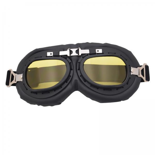 Gafas de moto,Gafas Moto o Retro Medio Casco,Motocross clásico Bike Racer,Gafas Deportivas Steampunk Cruiser Touring,Vintage Outdoor Eyewear Riding Scooter ATV, s Sunnimix Gafas de moto
