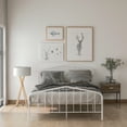 thumbnail image 2 of SYNGAR Twin Bed Frame, Metal Platform Bed with Headboard and Footboard for Bedroom, No Box Spring Needed, White, LJ110, 2 of 7