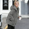 thumbnail image 2 of RQYYD Women's Sherpa Lined Fleece Hooded Jacket Oversized Zip-Up Winter Coat Warm Cozy Casual Outerwear with Pockets, 2 of 8
