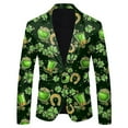 thumbnail image 4 of Mens St Patricks Day 3D Digital Printed Suit Set Light Business Suit Jacket Saint Patricks Day Casual Notched Lapel Blazers Slim Fit Lightweight Sport Coats Blazer, 4 of 5