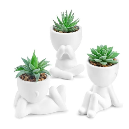 3 pack Artificial Succulents