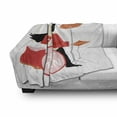 thumbnail image 3 of Drums Soft Flannel Fleece Blanket, Print of a Whimsical Panda Playing Musical Instruments with Hit Man Typography, Cozy Plush for Indoor and Outdoor Use, 50" x 60", White Multicolor, by Ambesonne, 3 of 6