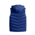 thumbnail image 3 of Men's Autumn&Winter Solid Color Sleeveless Zipper Hooded Vest Parkas, 3 of 4