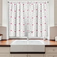 thumbnail image 2 of Ambesonne Arrow Kitchen Curtains, Romantic Cupid Hearts Design, 55"x45", Pink Sand Brown, 2 of 3