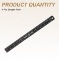 thumbnail image 3 of Uxcell 4 Pcs Straight Ruler 11.81" Metric SAE Aluminum Rulers with Hole Black, 3 of 7