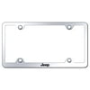 Jeep Laser Etched Logo Stainless Steel Wide Body License Plate Frame (Chrome)