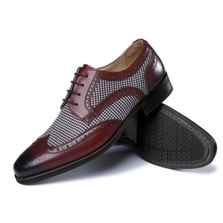 Wine color top formal shoes