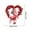 D, variant on Wovilon Valentine's Day Wreath, 13.7" Heart Shaped Wreath for Front Door Valentines Door Wreath for Indoor Outdoor Home Wedding Party Decorations