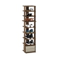 thumbnail image 4 of Furinno Compact 9-Tier Vertical Space Saving Free Standing Shoe Tower, Shoe Rack for Closet Entryway, Amber Pine, 4 of 6