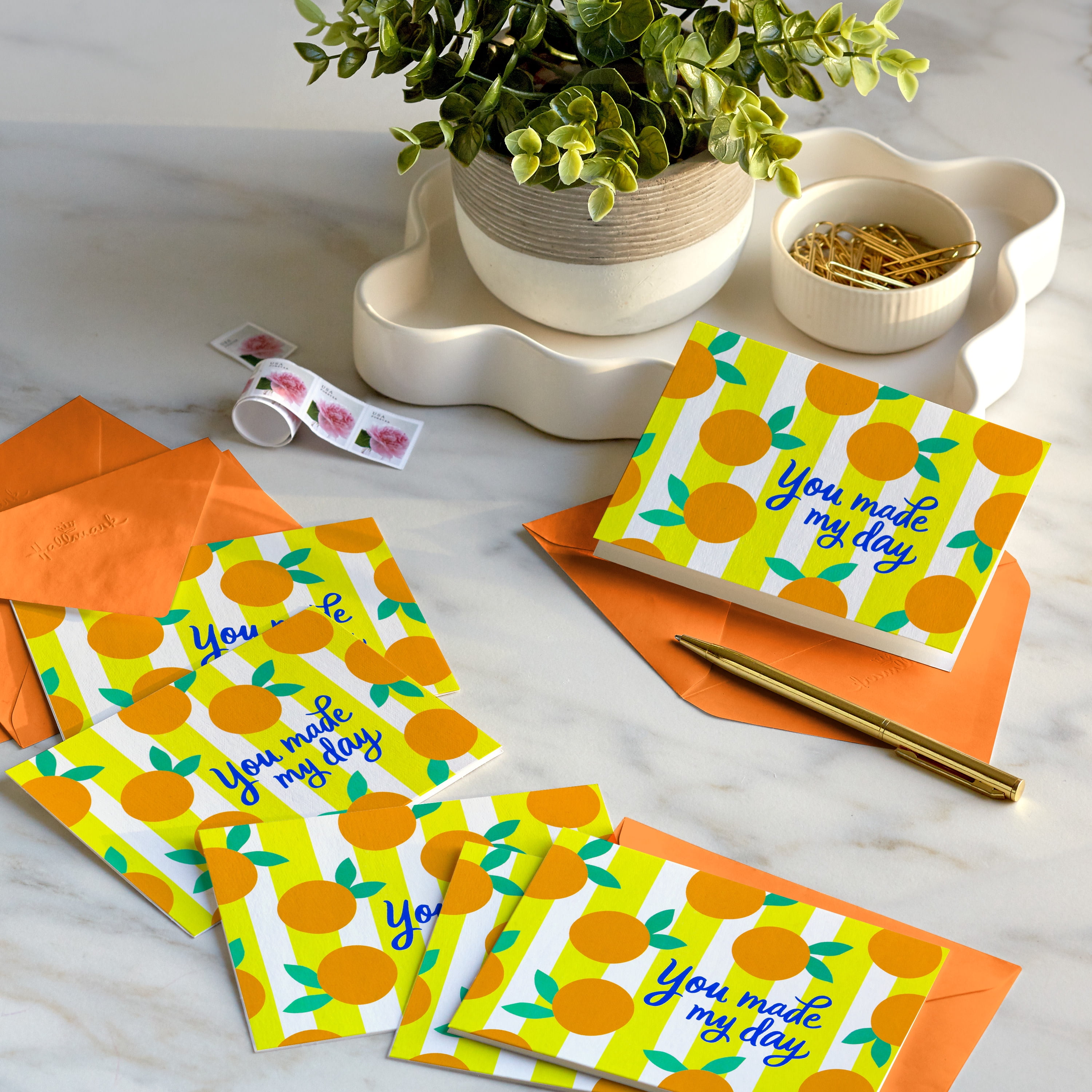 Hallmark Blank Thank You Notes (You Made My Day), Pack of 10