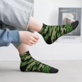 thumbnail image 6 of Breathable Athletic Socks Green Camouflage Cushioned Quarter Socks for Men Women, 6 of 7
