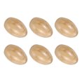 thumbnail image 1 of Uxcell 6 Pcs Wood Egg Shaker Wood Musical Eggs Hand Percussion Shaker Wooden Hand Percussion Instrument for DIY Painting Music Learning Easter Party Performance (Wood Color), 1 of 6