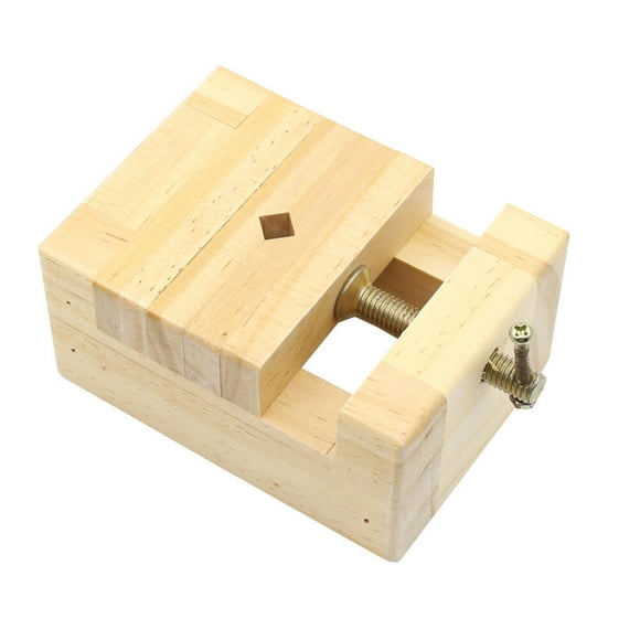 Milisten Large Size Pine Wood Engraved Printing Fixing Tool Engraved Seal Stone Engraved Chapter Fixing Tool(Beige)