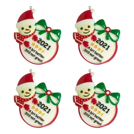 

Christmas Savings Feltree 2022 Christmas Diy Handwritten Resin Mask Snowman Christmas Tree Hanging Pendant
