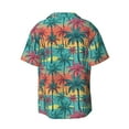 thumbnail image 2 of Balery Hawaii Palms Men's Casual Button Down Shirt Short Sleeve Textured Summer Cuban Beach Shirts-X-Large, 2 of 7