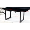 thumbnail image 7 of Smilegend Modern Square Extendable Dining Table, Black Metal Legs, Space Saving Kitchen & Living Room Table - Expands to 70.86", 7 of 7