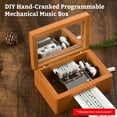 thumbnail image 2 of Labymos muslady DIY 15-Note Music Box Movement Set Hand-Cranked Programmable Mechanical Music Box 15 Notes Music Box Gift with 20Pcs Blank Paper Tape & Hole Puncher, 2 of 8