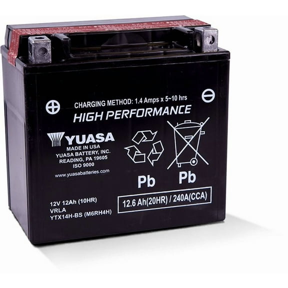 Yuasa YTX14H-BS AGM High Performance Maintenance Free Battery (YUAM6RH4H)