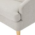 thumbnail image 5 of GDF Studio Kylie Mid Century Modern Fabric Loveseat, Beige and Natural Oak, 5 of 8