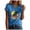 Blue, variant on Sunshine Beach Shirt for Women Summer Vacation Palm Trees T-Shirt Hawaii Beach Tee Tops (Blue, XXL)