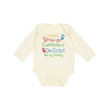 

Inktastic Dietician Like Mommy Gift Baby Boy or Baby Girl Long Sleeve Bodysuit