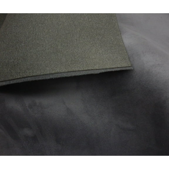 luvfabrics Charcoal Suede Headlining Foam Backed Fabric 60" Wide by The Yard