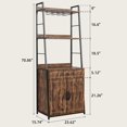 thumbnail image 2 of 70.8" Bakers Rack with Drawer & Cabinet, Industrial Kitchen Stand with Storage — Freestanding Large Microwave Storage Stand for Living Room/Bar, 2 of 7