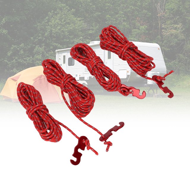 Tent Tie Down Cord 9.8ft Nylon Wind Proof Camping Rope with Reflective Strip for Canopy Enhanced Stability and Safety