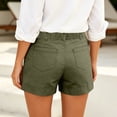 thumbnail image 4 of Glisme Women Shorts Solid Color Zip Front with Pockets Summer Soft Shorts for Women Size S Green, 4 of 7