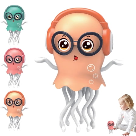 Pulpo Bailarín Para Bebes, Pulpo Bailarina Para Niños,Pulpo Bailador, Magical Dancing Octopus Toy, Electric Crawling Squid Crawling Toy with Lights and Music-Boy Girl Gifts (Yellow)