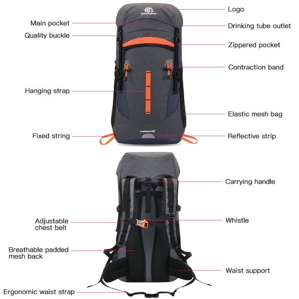 Breathable back clearance backpack