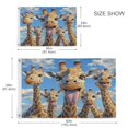 thumbnail image 4 of 24x36 inch Garden Hanging Flag Square Double Sided Flag Garden Garage nd Patio Decorative Flag A Group Of Giraffes, 4 of 6