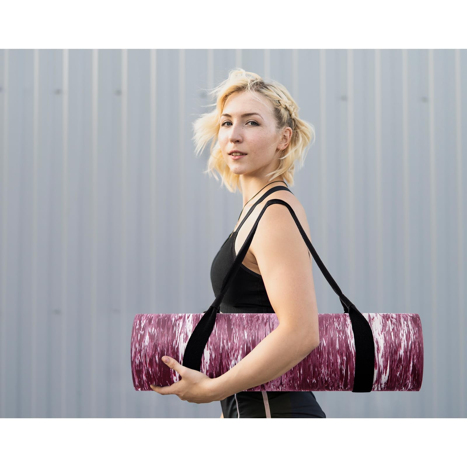 Umineux Extra Thick Yoga Mat, 10MM Non-Slip Natural Rubber and TPE, 72" x 24" x 0.4"