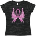 thumbnail image 3 of Inktastic Breast Cancer Awareness with Butterfly Ribbon Words Women's T-Shirt, 3 of 5