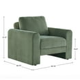 thumbnail image 6 of Weston Home Hampden Round Arm Chenille Accent Chair in Moss Green, 6 of 6