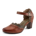 thumbnail image 2 of Spring Step L'Artiste Sayyes Mary Jane Heels | Baroque-Inspired Leather Pumps with Floral Embroidery, 2 of 9